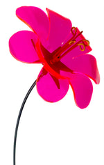 Lade das Bild in den Galerie-Viewer, Sonnenfänger Ringelblume 2er Set am Swingstab Gartenstecker Ø14cm H84cm pink Stecker Garten
