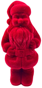 Weihnachtsmann Santa Nikolaus dunkelrot beflockt H30cm+H40cm+H50cm Skulptur Poly Weihnachten Figur 3Größen wählbar