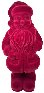 Weihnachtsmann Santa Nikolaus dunkelrot beflockt H30cm+H40cm+H50cm Skulptur Poly Weihnachten Figur 3Größen wählbar