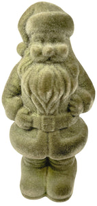 Weihnachtsmann Santa Nikolaus grün beflockt H30cm+H40cm+H50cm Skulptur Poly Weihnachten Figur 3Größen wählbar