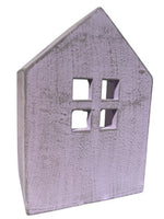 Lade das Bild in den Galerie-Viewer, Lichterhaus Zement violett Höhe 19,5cm + H22,5 cm Deko Haus für Licht Teelichthaus für Wohnbereich 2Größen wählbar
