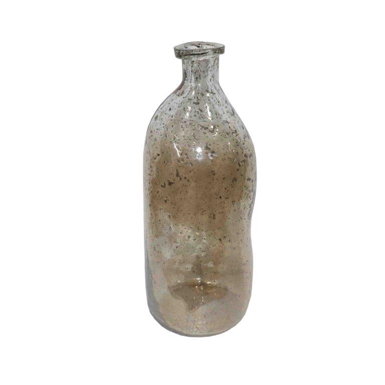 Vase Glas Rundhalsvase braun StonesLaster Ø15cm H39cm