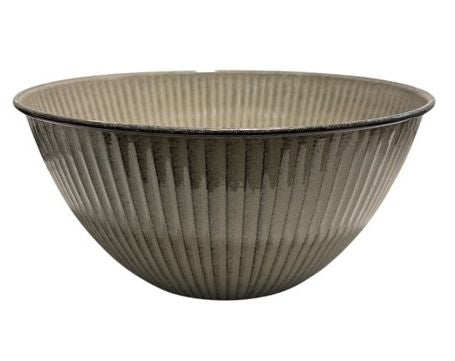 Schale Metall lackiert sand Ø32cm/Ø38cm Wasserwanne Miniteich Teichwanne Pflanzschale 2Größen wählbar