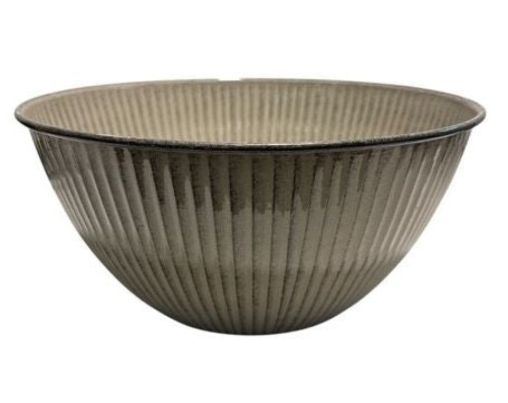 Schale Metall lackiert sand Ø44,5cm H21cm Wasserwanne Miniteich Teichwanne Pflanzschale