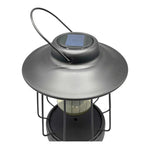 Lade das Bild in den Galerie-Viewer, Solar Laterne Tischlampe LED 16x H19cm matt Schwarz Metall Outdoor &amp; Indoor Warmweißes Licht – Kabellos &amp; Wetterfest

