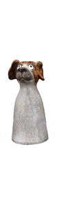 Zaunfigur Zaunhocker Hund Marta Stoneware 20x19,1x21,5 cm Pfostenhocker Dekofigur Garten 4Modelle wählbar