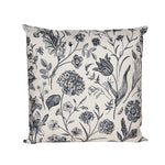 Lade das Bild in den Galerie-Viewer, Outdoor Kissen 45x45cm Blumen Gartenkissen mit Reißverschluss, wasser- und schmutzabweisend, Bezug abnehmbar, dekoratives Zierkissen für Garten, Balkon &amp; Terrasse, creme/anthrazit
