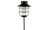 Lade das Bild in den Galerie-Viewer, Solar Gartenleuchte am Stecker Schwarz 89 cm – LED Solarleuchte mit Erdspieß – Warmweiß, IP44, wetterfest – Metall Gartenlampe für Beet, Weg &amp; Terrasse
