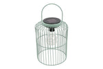 Lade das Bild in den Galerie-Viewer, Solar Hängeleuchte Grün H16,5cm+20,5cm – LED Solar Laterne zum Hängen – Metall Gartenleuchte mit warmweißem Licht – IP44 wetterfest – Solar Deko für Garten, Balkon &amp; Terrasse 2Größen wählbar
