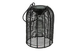 Lade das Bild in den Galerie-Viewer, Solar Hängelampe Dara Black – LED Solarlaterne 15 x 9cm H20cm Warmweiß, IP44, dekorative Gartenleuchte zum Aufhängen für Balkon, Terrasse &amp; Garten
