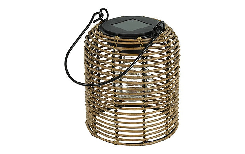 Solar Hängelampe Dara Natur – LED Solarlaterne 15 x 9cm H20cm Warmweiß, IP44, dekorative Gartenleuchte zum Aufhängen für Balkon, Terrasse & Garten
