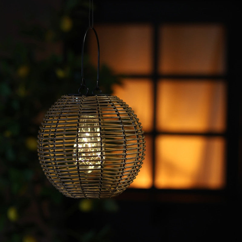 Solar Hängelampe Eliya 15 cm+19 cm – LED Solarlaterne für Garten, natur 2Größen wählbar (Kopie)