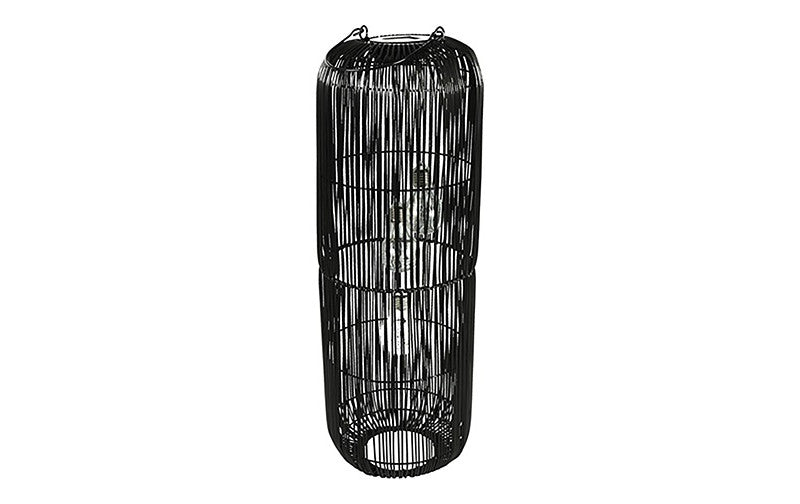 Solar Hängelampe Giona Schwarz 39 cm+62 cm – LED Solarlaterne für Garten 2Größen wählbar