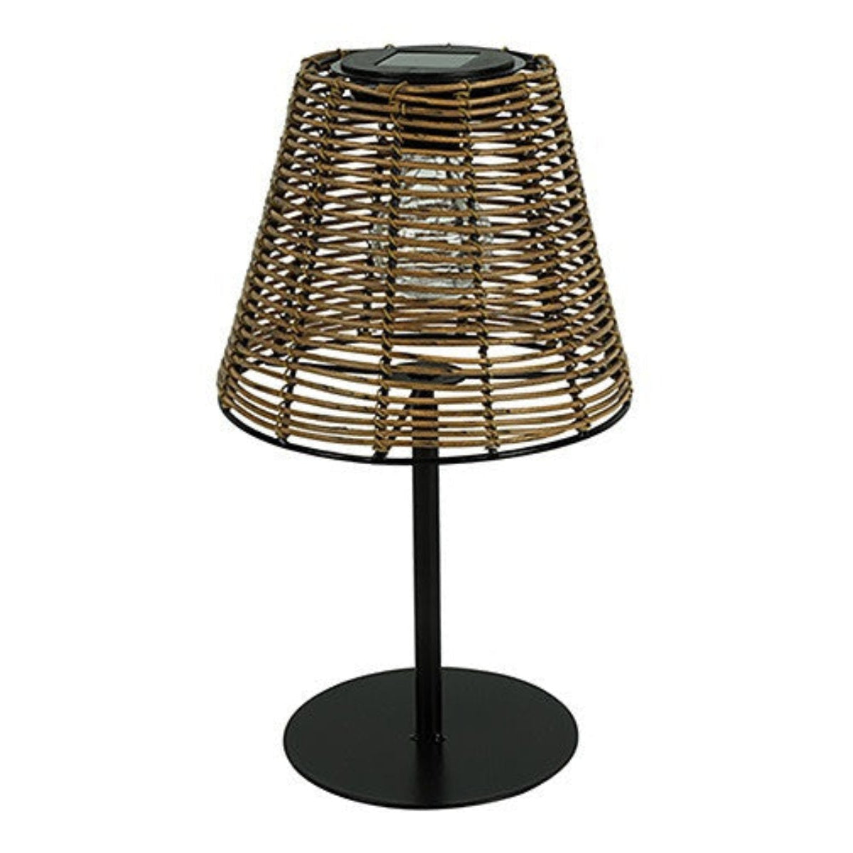 Solar Tischlampe Hira Naturel 33 cm – LED Solarlampe für Garten, Terrasse & Balkon - Warmweiß, IP44, dekorative Outdoor-Leuchte in Natur-Optik