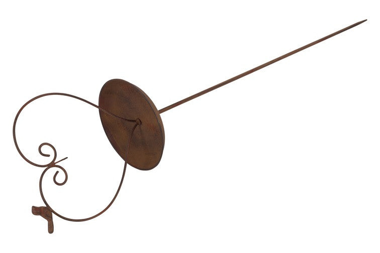 Gartenstecker Herz Vogel Futterplatz Braun – Vogeltränke & Futterstelle aus Metall – 24,5 x 19,5 x 109 cm – Dekorativer Gartenstecker für Vögel