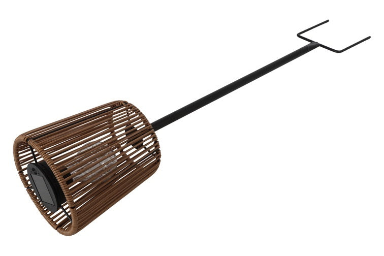 Solar Gartenstecker Jerard Natur 70 cm – LED Solarleuchte mit 10 warmweißen LEDs – IP44, dekorative Solar Gartenbeleuchtung für Beete, Wege, Rasen & Terrasse