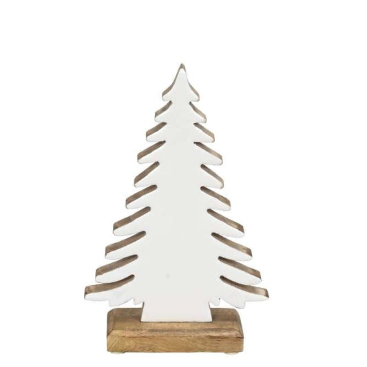 Tanne Holz weiß/natur Weihnachten Holztanne Mangoholz 2Größen wählbar