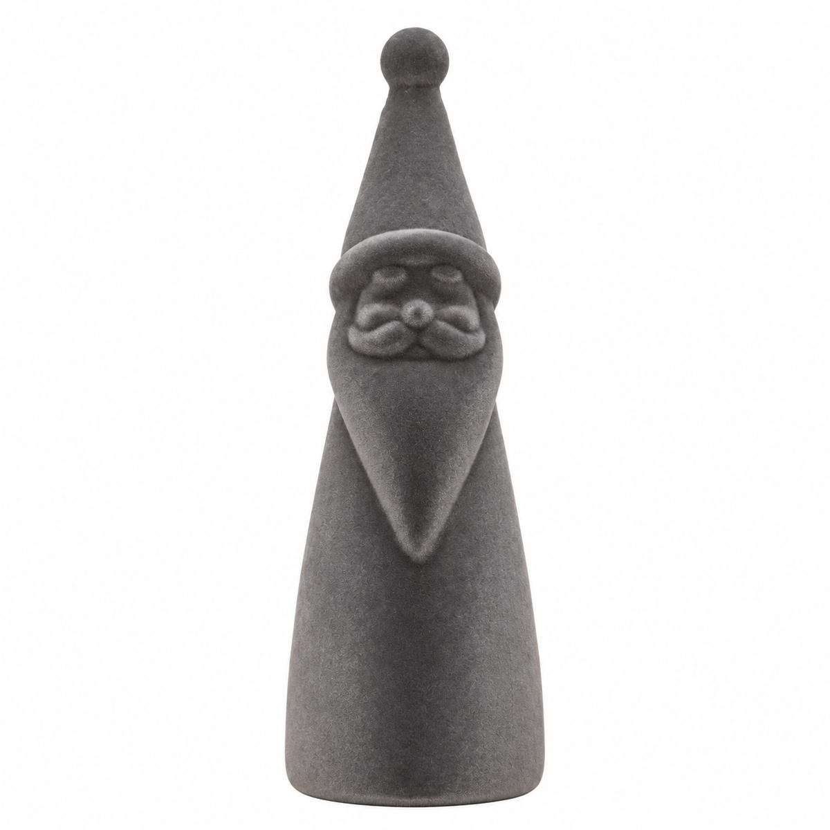 Weihnachtsmann Santa Nikolaus grau/braun H30cm + H46cm Skulptur Poly Weihnachten Figur 2Größen wählbar