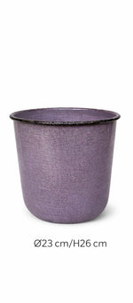 Lade das Bild in den Galerie-Viewer, Kübel Metall Pflanzgefäß violett Pflanztopf Ø26+28+32cm Blumenkübel Pflanzschale Blumentopf Garten 3Größen wählbar
