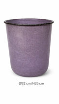 Kübel Metall Pflanzgefäß violett Pflanztopf Ø26+28+32cm Blumenkübel Pflanzschale Blumentopf Garten 3Größen wählbar