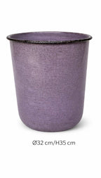 Kübel Metall Pflanzgefäß violett Pflanztopf Ø26+28+32cm Blumenkübel Pflanzschale Blumentopf Garten 3Größen wählbar