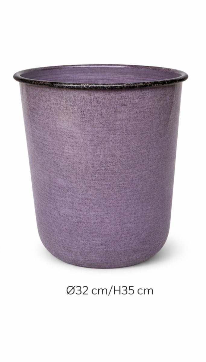 Kübel Metall Pflanzgefäß violett Pflanztopf Ø26+28+32cm Blumenkübel Pflanzschale Blumentopf Garten 3Größen wählbar