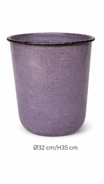 Lade das Bild in den Galerie-Viewer, Kübel Metall Pflanzgefäß violett Pflanztopf Ø26+28+32cm Blumenkübel Pflanzschale Blumentopf Garten 3Größen wählbar
