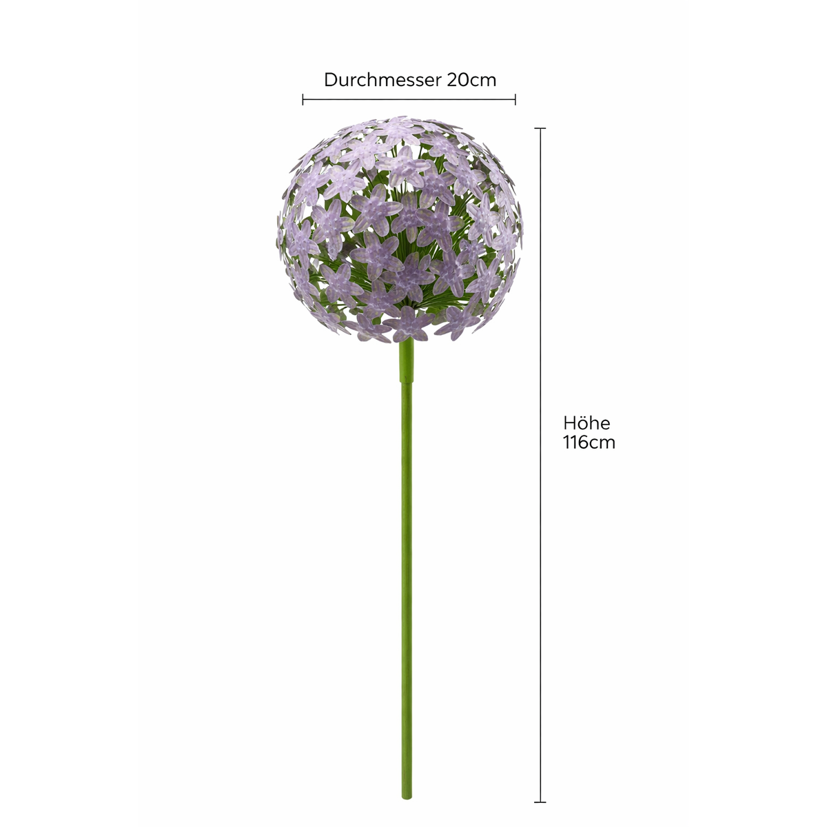 Allium Stecker Metall Gartenstecker Purple in 2Größen wählbar