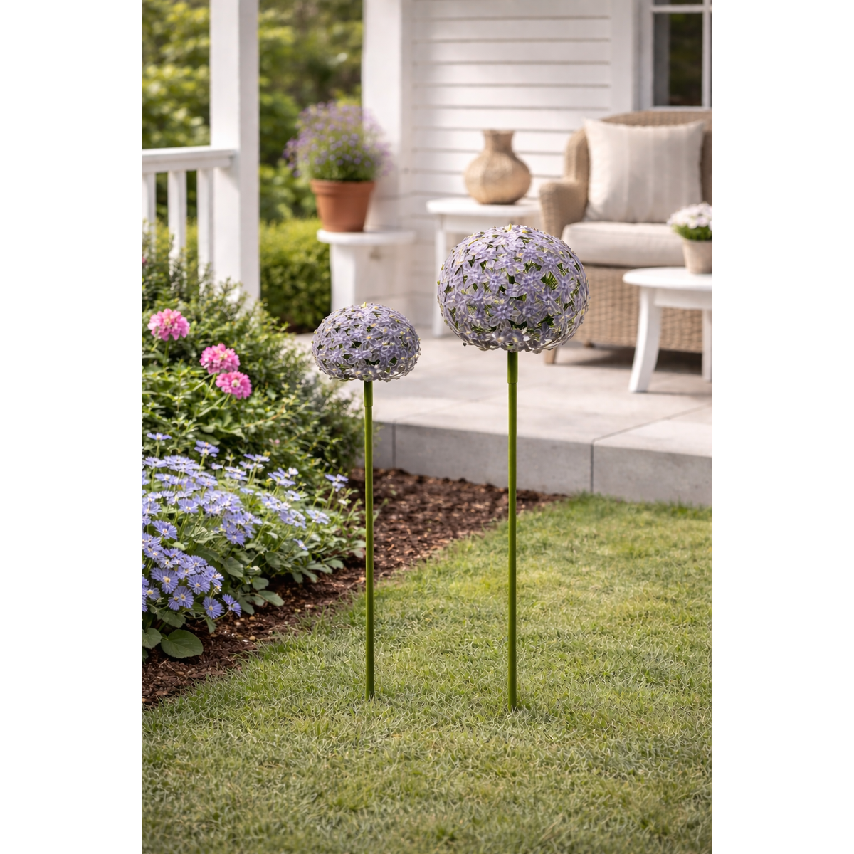 Allium-Stecker Metall purple 2erSet