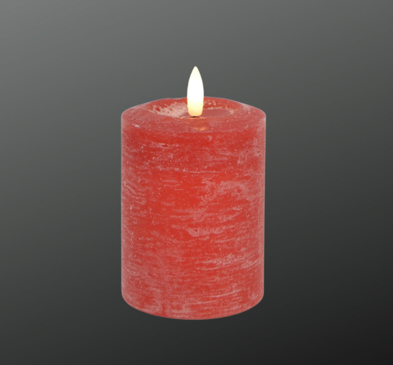 LED Kerze Echtwachs rot mit Timer H10cm+12cm+16cm 3Größen wählbar