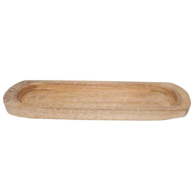 Holztablett Tablett Servierbrett Mangoholz natur 32x9cm H2cm