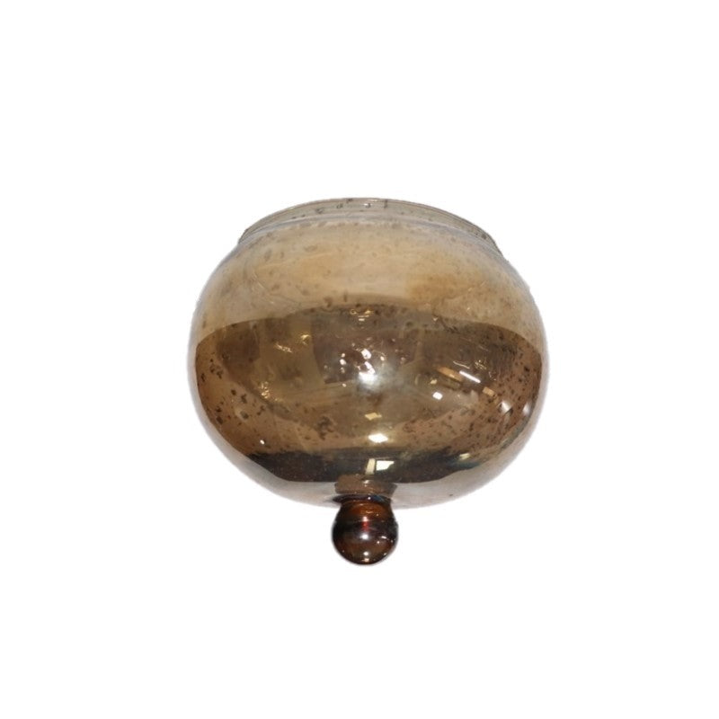 Glasaufsatz für Kerzenhalter Kerzenleuchter Teelichterhalter braun Ø10cm H9cm