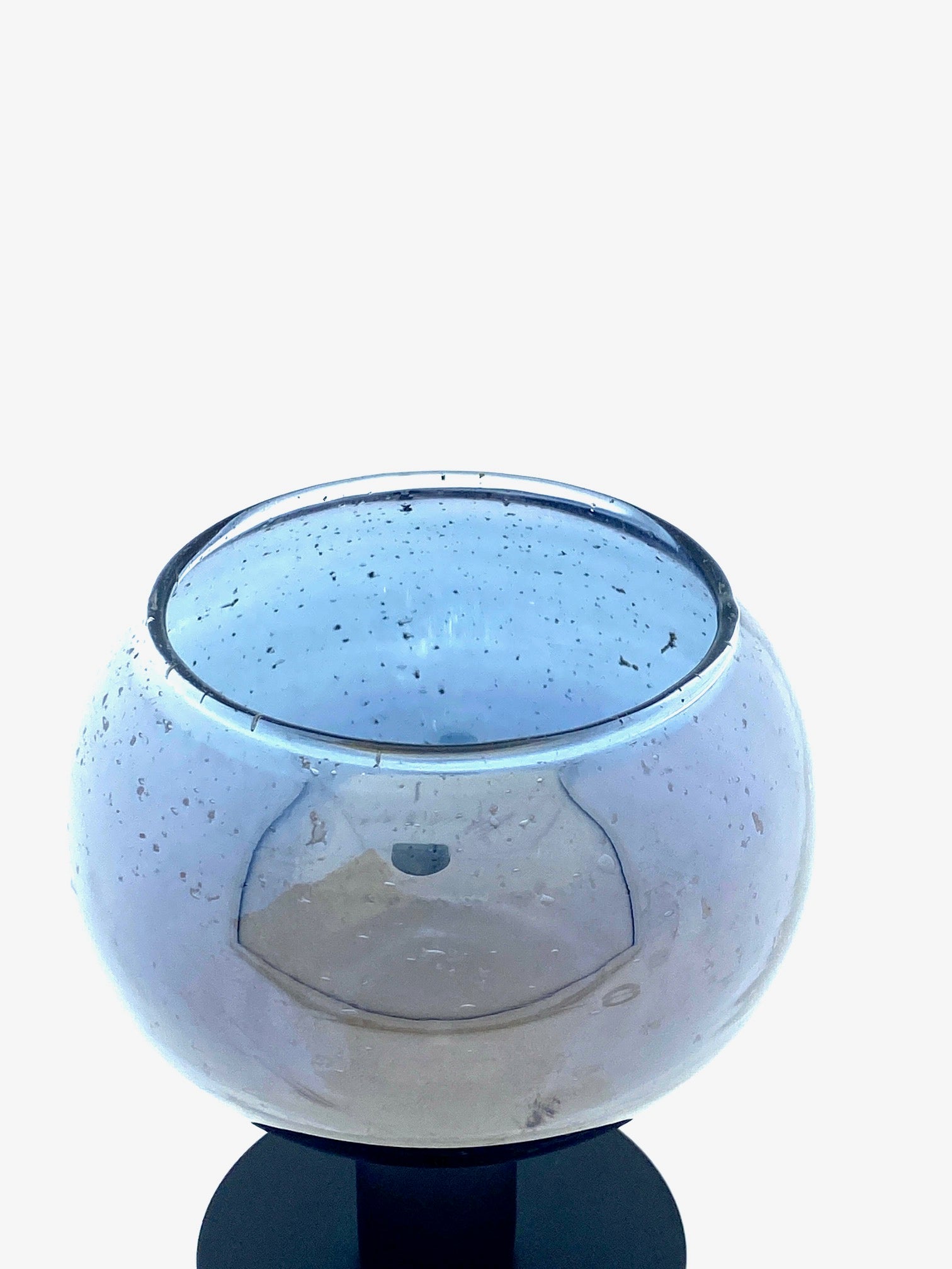 Glasaufsatz für Kerzenhalter Kerzenleuchter Teelichterhalter grau Ø10cm H9cm