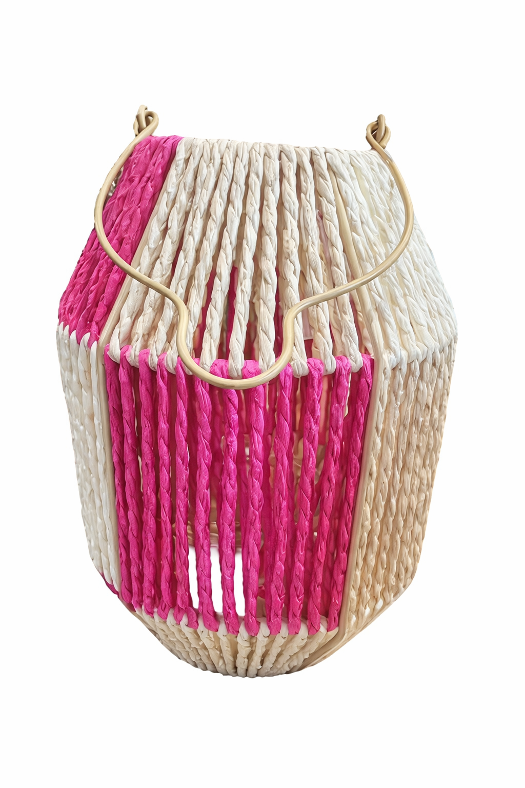 Laterne mit Glas Einsatz natur/pink H25cm Glas Ø7,5cm H8cm Dekorative Gartenlaterne Tischlaterne für Kerzen Wohn- & Gartendeko
