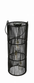 Solar Hängelampe Fadime Schwarz H47cm+57cm – LED Solarlaterne mit 10 warmweißen LEDs, IP44, dekorative Gartenlaterne zum Aufhängen für Balkon, Terrasse & Garten 2Größen wählbar