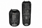 Solar Hängelampe Giona Schwarz 39 cm+62 cm – LED Solarlaterne für Garten 2Größen wählbar