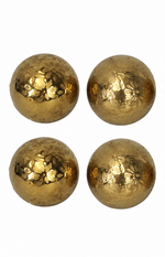 Lade das Bild in den Galerie-Viewer, Schwimmkugel gold Ø4cm Blüten Porzellan 2fach sort. (4er Set) Gartendekoration Schwimmende Deko Kugeln für Teich, Brunnen &amp; Wasserschalen Elegante Garten Deko
