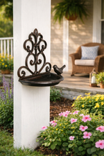 Lade das Bild in den Galerie-Viewer, Vogeltränke für an die Wand Gusseisen 20x10xm H18cm
