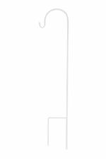 Lade das Bild in den Galerie-Viewer, Metall Stab mit Haken H110cm – Rankstab / Hirtenstab aus Metall – Weiß – Gartenstab für Deko, Pflanzen &amp; Laternen Gartenstecker
