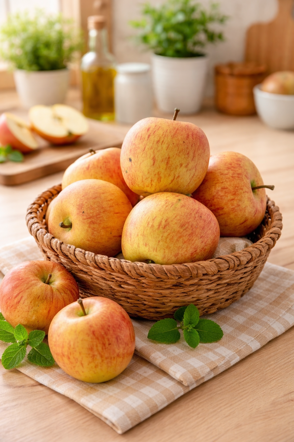 Deko Apfel orange künstlich Ø7 cm Box / 6 Stück
