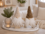 Lade das Bild in den Galerie-Viewer, Wichtel Weihnachtswichtel Ø12x3,5cm H15cm Holz Pinie 2 Modelle sort. Baumwichtel+Sternwichtel Weihnachtsdeko natur/braun Herbst Weihnachten Skulptur Figur
