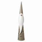Santa Weihnachtsfigur in Grau Metall – 11 x 13 x 79 cm – Dekorative Weihnachtsdeko für Wohnbereich, Flur & Fensterbank