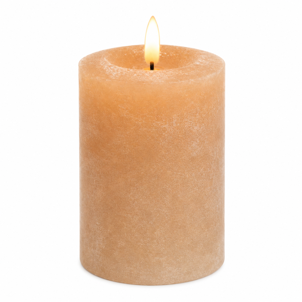 LED Kerze Echtwachs kaffee mit Timer H10cm+12cm+16cm 3Größen wählbar