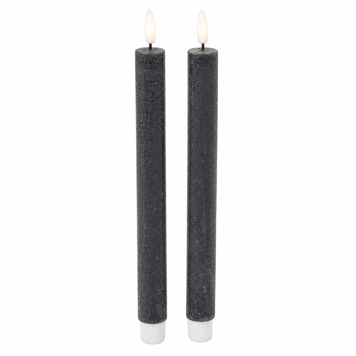 LED Stabkerze schwarz Ø2,2m H24cm on/off Schalter Timer nur mit FB