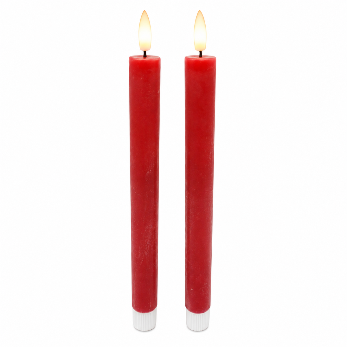 LED Stabkerze rot Ø2,2m H24cm on/off Schalter Timer nur mit FB