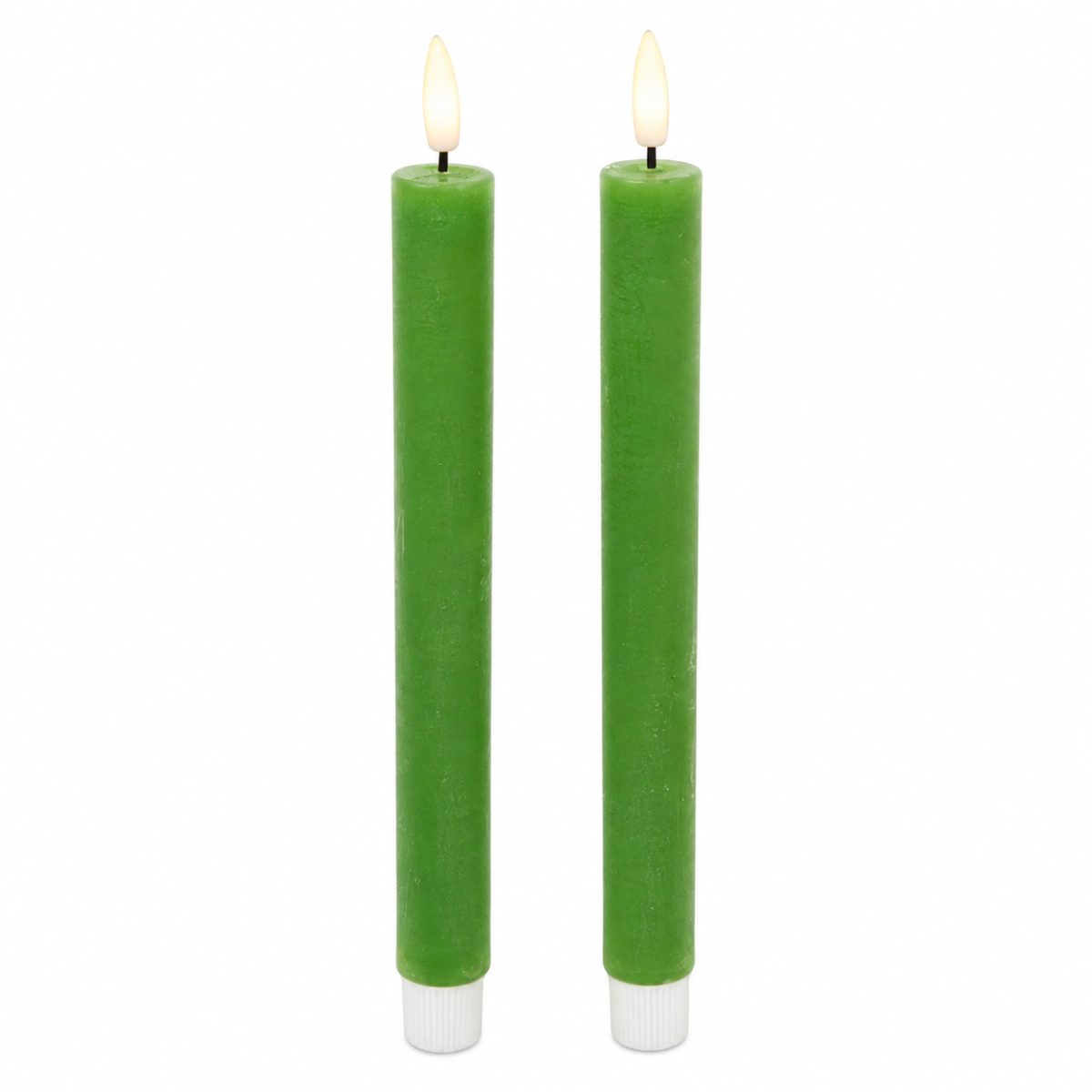 LED Stabkerze dunkelgrün Ø2,2m H24cm on/off Schalter Timer nur mit FB