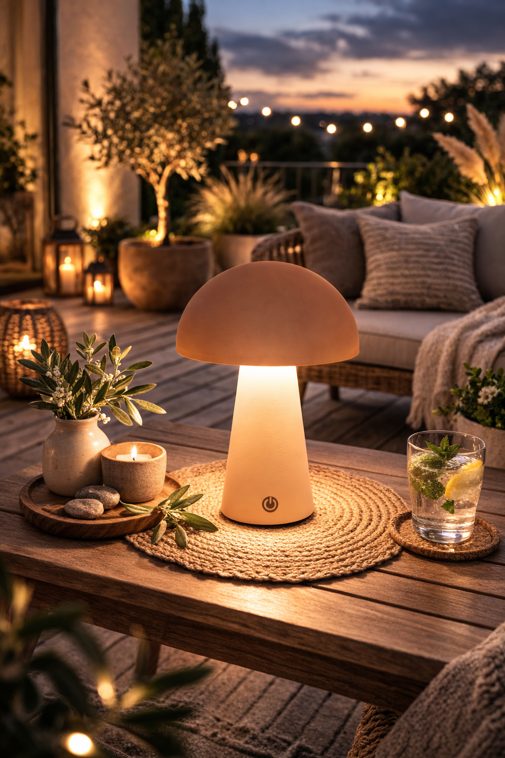 LED Tischlampe kabellos 15x21cm Matt Sand Touch-Dimmer 3 Lichtfarben (2800K–6000K) Akku Tischleuchte mit USB-Kabel 80cm Moderne LED Lampe für Wohnzimmer, Schlafzimmer & Terrasse