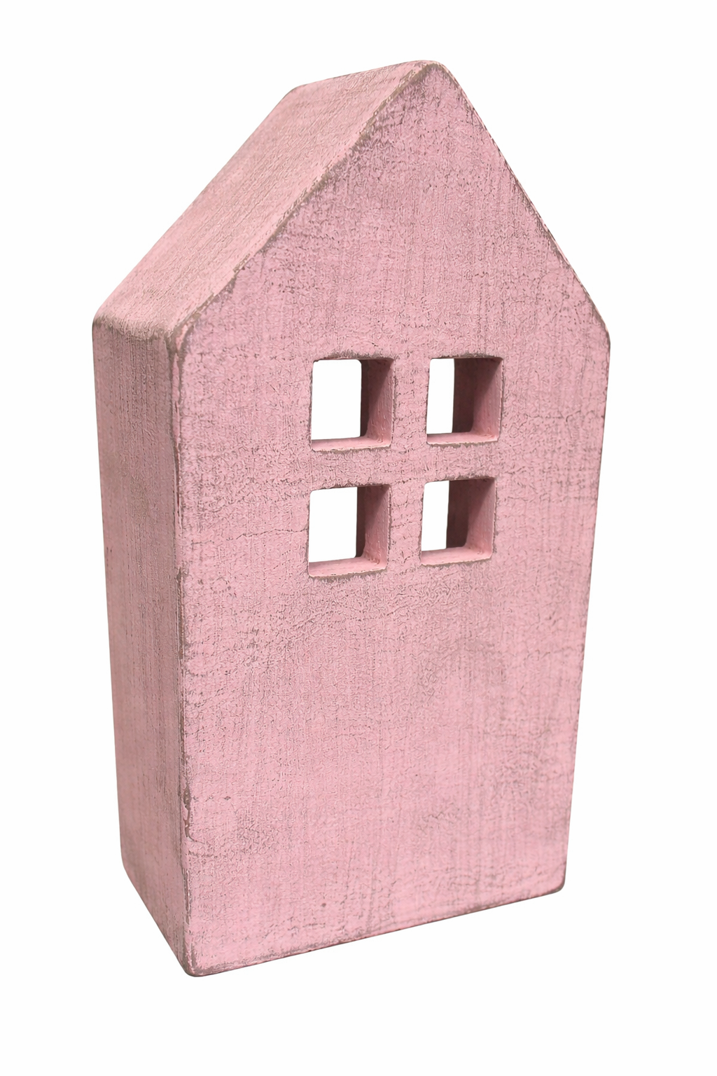 Lichterhaus Zement Rosa Höhe 19,5cm + 22,5 cm Deko Haus für Licht Teelichthaus für Wohnbereich 2Größen wählbar
