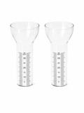 Regenmesser Ersatzglas Glas-Niederschlagsmesser 2er Set Garten und Beet – Präzise Niederschlagsmessung aus Glas – 8 x 17 cm