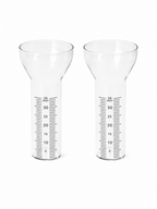 Regenmesser Ersatzglas Glas-Niederschlagsmesser 2er Set Garten und Beet – Präzise Niederschlagsmessung aus Glas – 8 x 17 cm